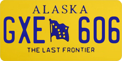 AK license plate GXE606