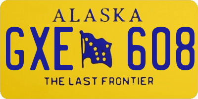 AK license plate GXE608