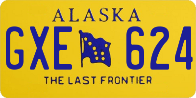 AK license plate GXE624