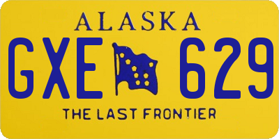 AK license plate GXE629