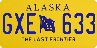 AK license plate GXE633