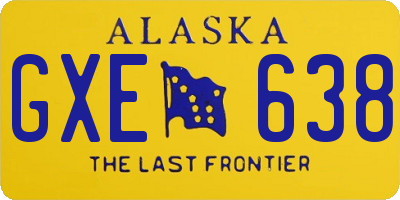 AK license plate GXE638