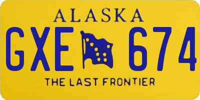 AK license plate GXE674