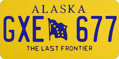 AK license plate GXE677