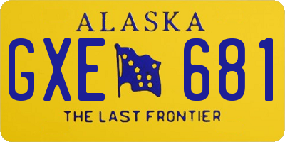 AK license plate GXE681