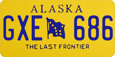 AK license plate GXE686