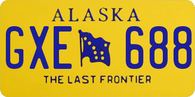 AK license plate GXE688