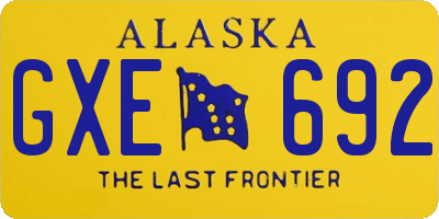 AK license plate GXE692