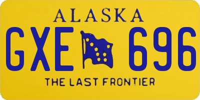 AK license plate GXE696