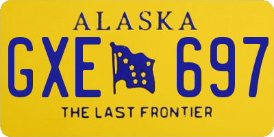 AK license plate GXE697