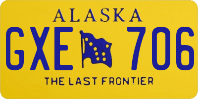 AK license plate GXE706