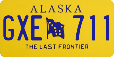 AK license plate GXE711