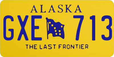 AK license plate GXE713