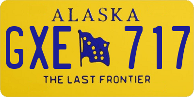 AK license plate GXE717