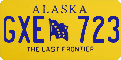 AK license plate GXE723