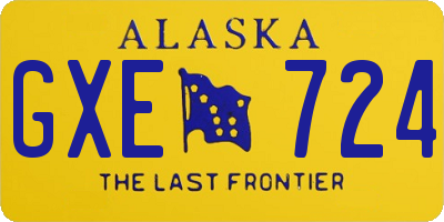 AK license plate GXE724