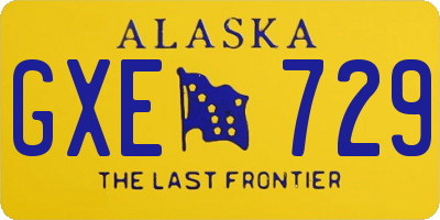 AK license plate GXE729