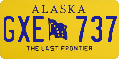 AK license plate GXE737