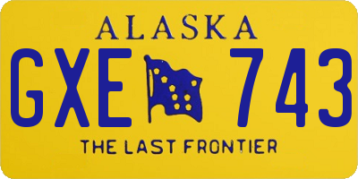 AK license plate GXE743