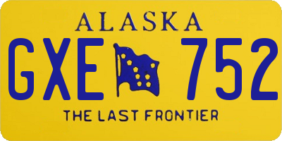 AK license plate GXE752