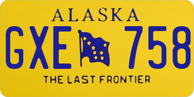 AK license plate GXE758