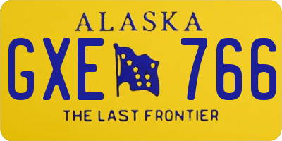AK license plate GXE766