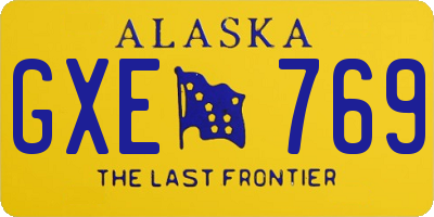 AK license plate GXE769