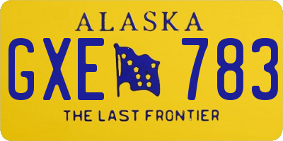 AK license plate GXE783