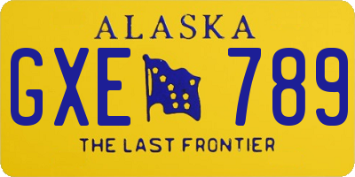 AK license plate GXE789