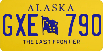 AK license plate GXE790