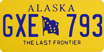 AK license plate GXE793