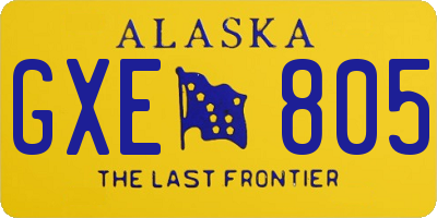 AK license plate GXE805