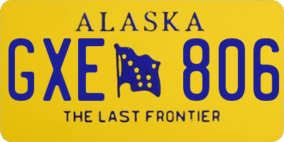 AK license plate GXE806