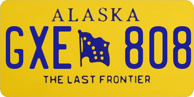 AK license plate GXE808