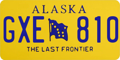 AK license plate GXE810