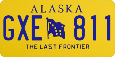 AK license plate GXE811