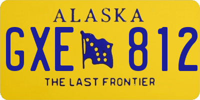 AK license plate GXE812