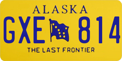 AK license plate GXE814