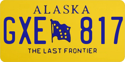 AK license plate GXE817