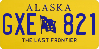 AK license plate GXE821