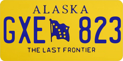 AK license plate GXE823