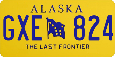 AK license plate GXE824