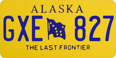 AK license plate GXE827