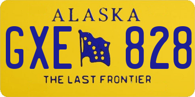 AK license plate GXE828