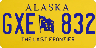 AK license plate GXE832