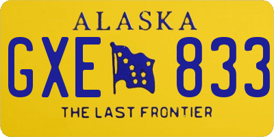 AK license plate GXE833