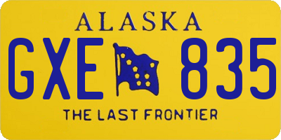 AK license plate GXE835