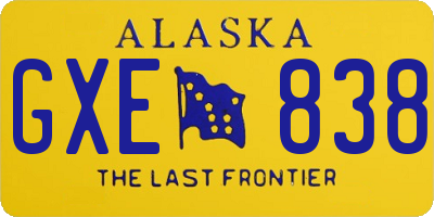 AK license plate GXE838