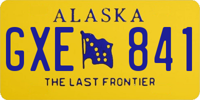 AK license plate GXE841
