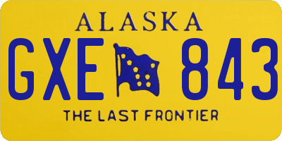 AK license plate GXE843